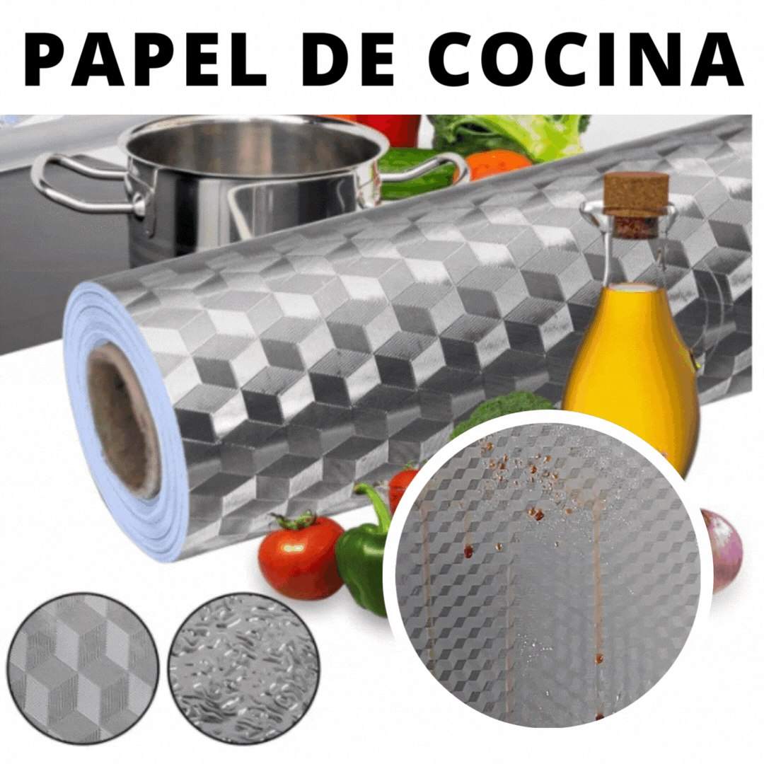 Papel de Cocina Adhesivo Antigrasa™ – Renueva tu cocina en minutos
